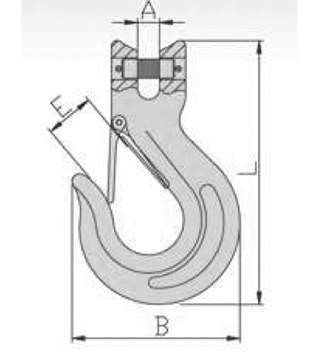 US TYPE CLEVIS SLIP HOOK WITH LATCH