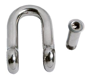 DEE SHACKLE WITH HEX.SOCKET HEAD PIN,AISI316